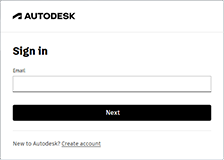 Autodesk login page